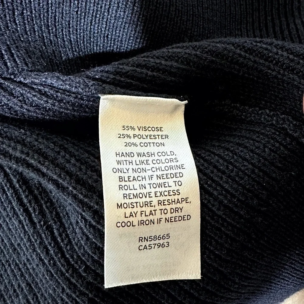 1901 Nordstrom Crewneck Ribbed Knit Sweater In Black Caviar Size XL NEW